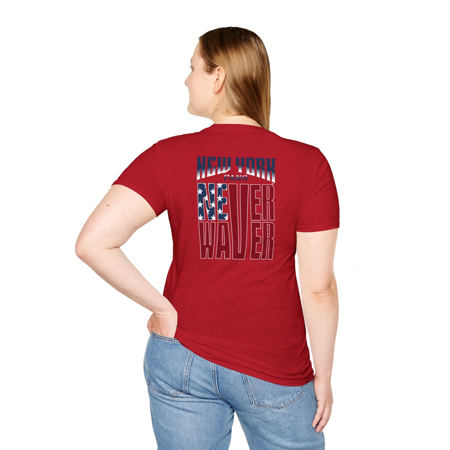 New York Fans Never Waver Unisex Softstyle T-Shirt