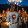 Never Waver 1776 Patriotic Leopard Sunflower V-Neck Tee