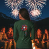 Never Waver 1776 Patriotic Leopard Sunflower V-Neck Tee