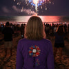 Never Waver 1776 Patriotic Leopard Sunflower V-Neck Tee