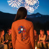Never Waver 1776 Patriotic Leopard Sunflower V-Neck Tee