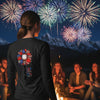 Never Waver 1776 Patriotic Leopard Sunflower V-Neck Tee