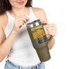 Pittsburgh Fans Never Waver with leopard football Insulated Travel Mug, 40oz