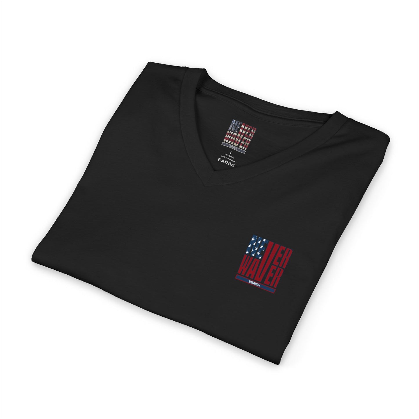 Never Waver Be Red White and A little Bougie T-Shirt Unisex V-Neck Tee