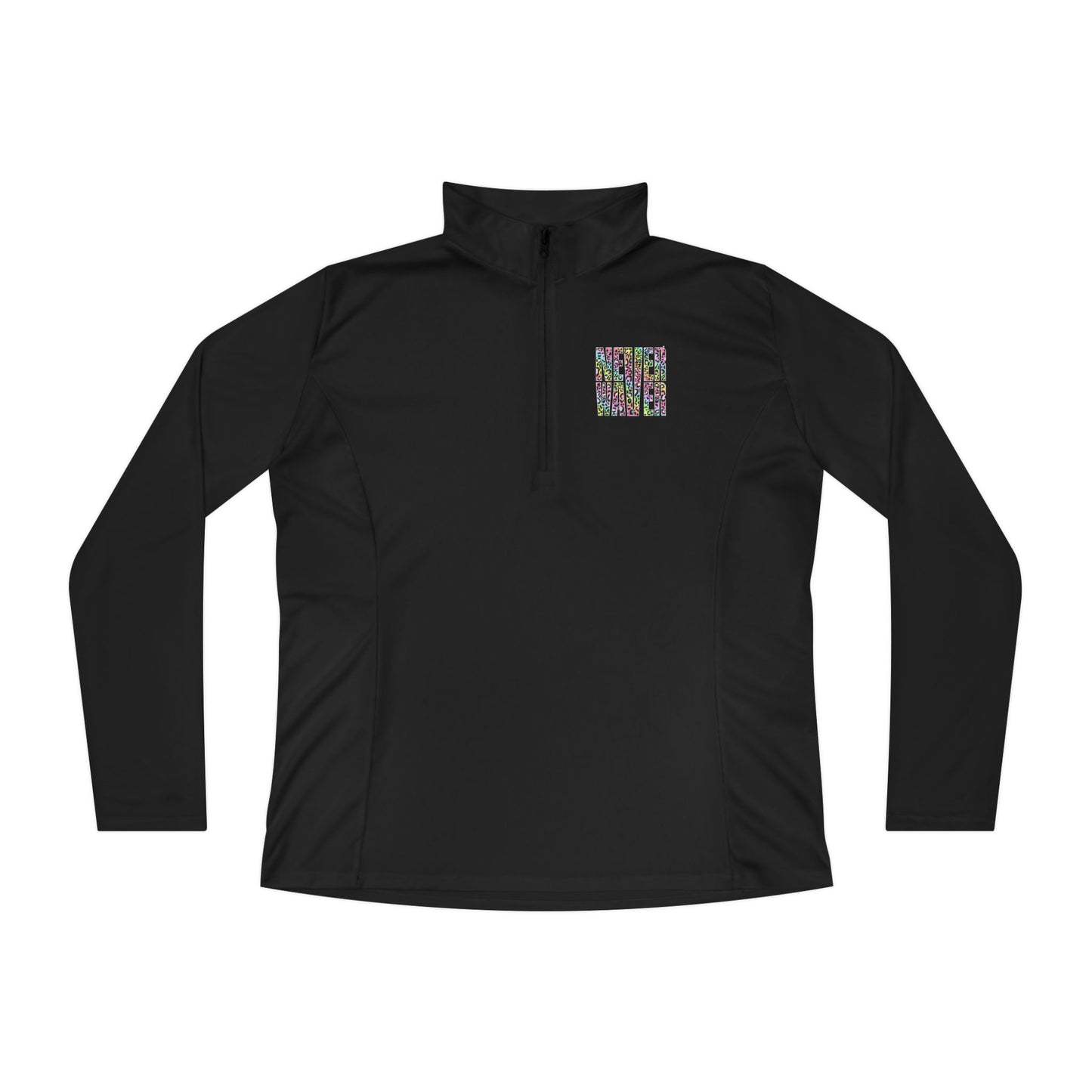 Never Waver Leopard Ladies Quarter-Zip Pullover