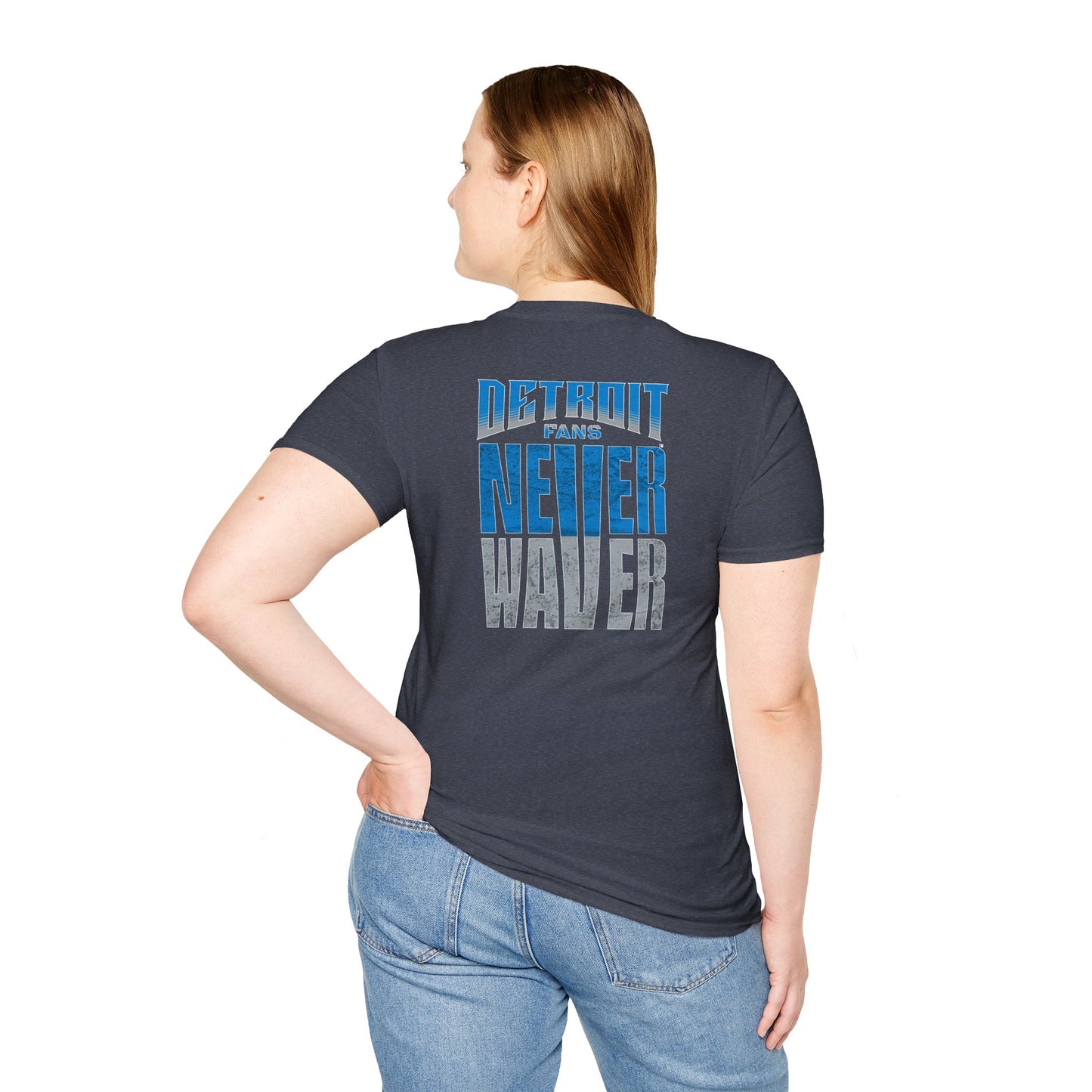Detroit Fans Never Waver Unisex Softstyle T-Shirt