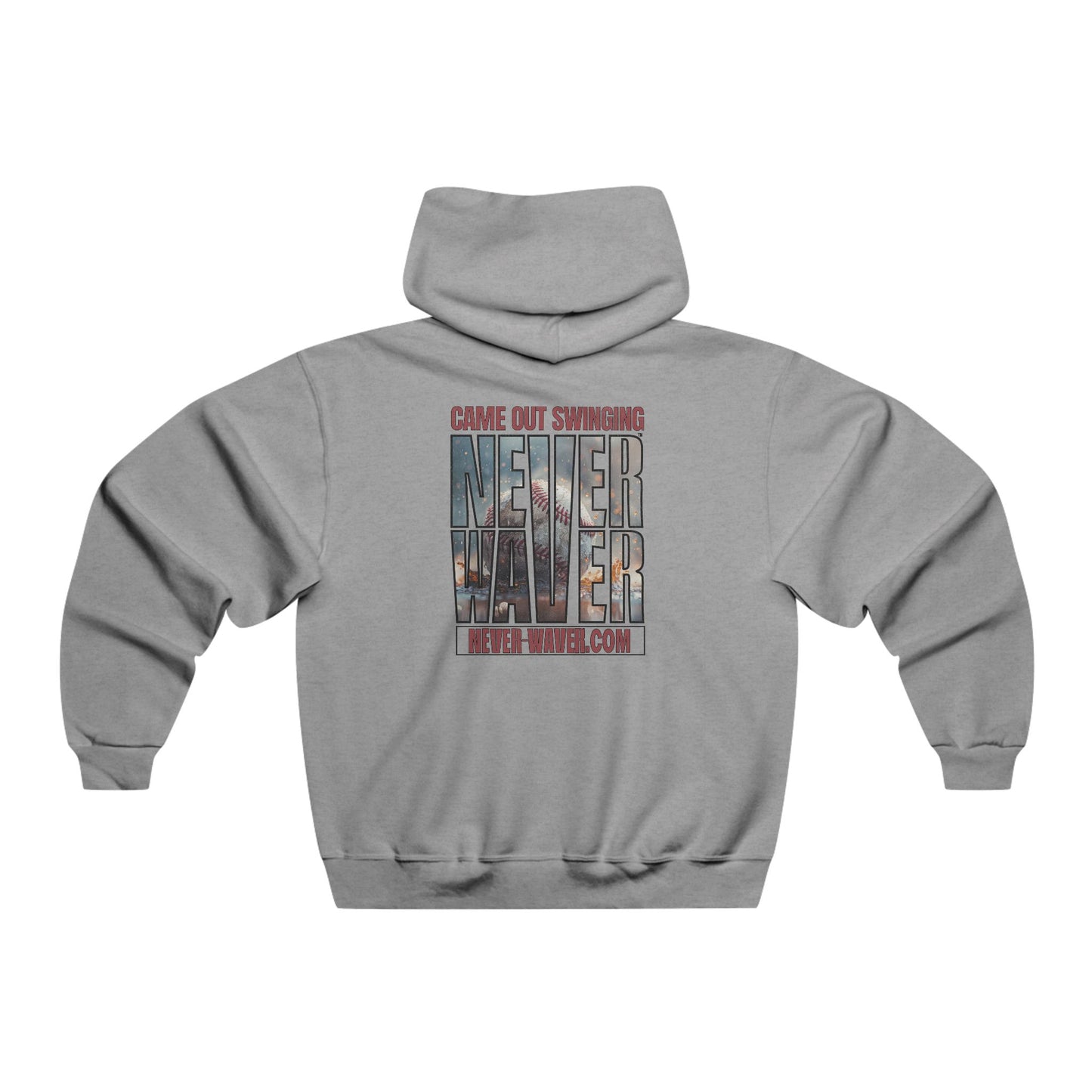 Never Waver — 'Came Out Swinging' Motivational Graphic Hoodie