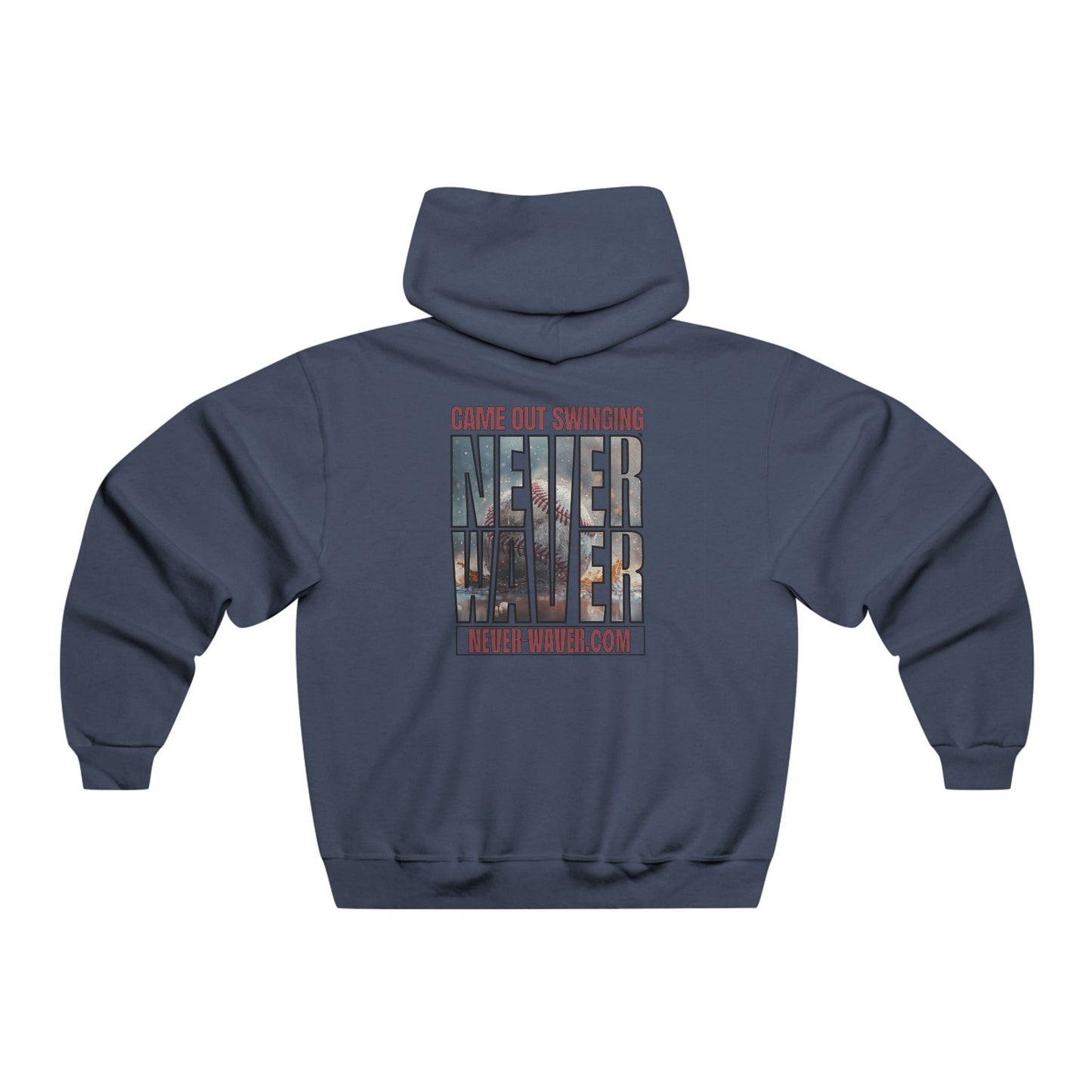 Never Waver — 'Came Out Swinging' Motivational Graphic Hoodie