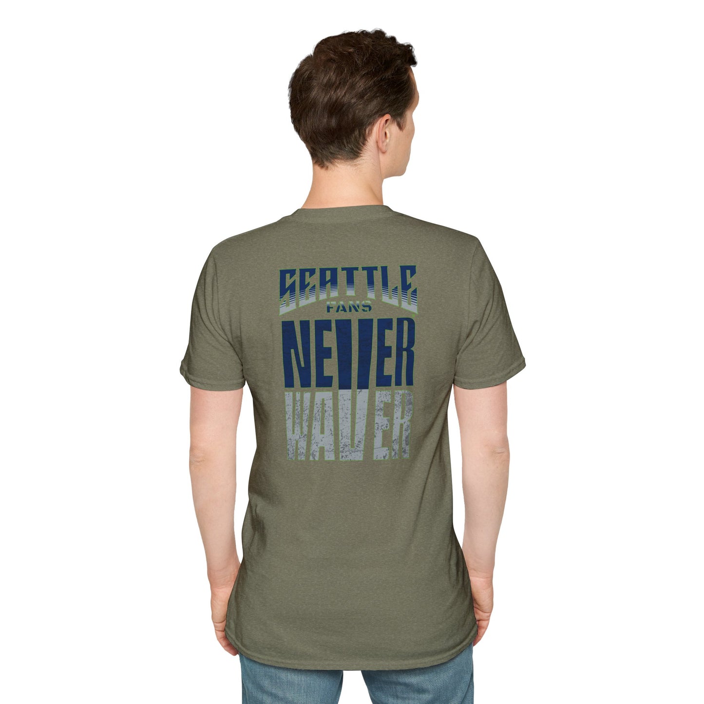 Seattle Fans Never Waver Unisex Softstyle T-Shirt