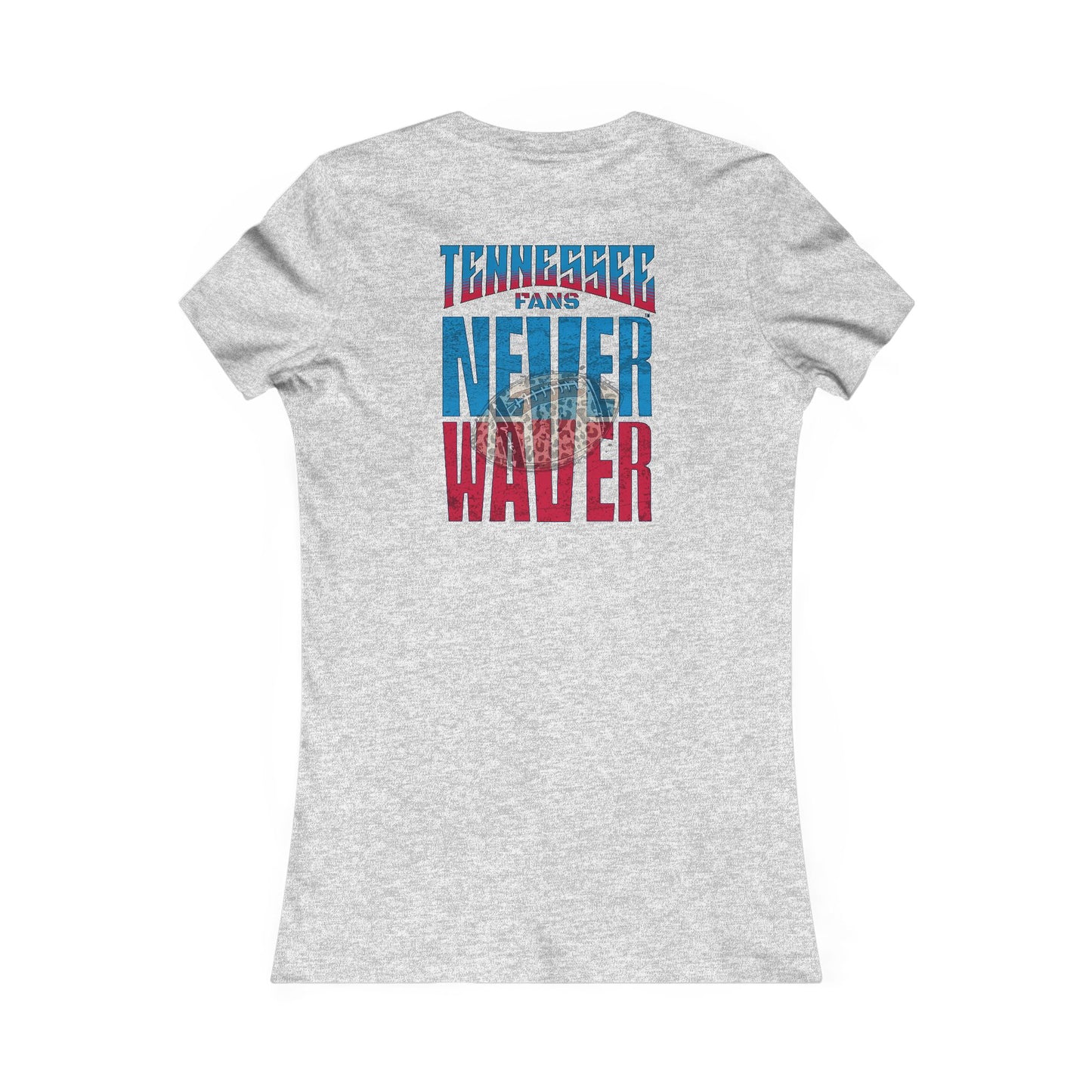 Tennessee Fans Never Waver W-Leopard Football Women's Favorite Tee