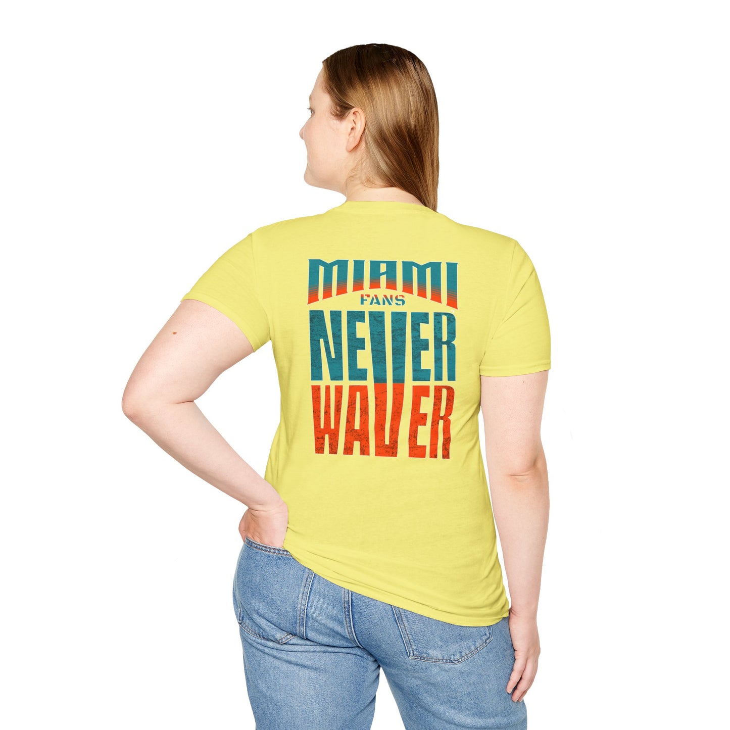 Miami Fans Never Waver Unisex Softstyle T-Shirt