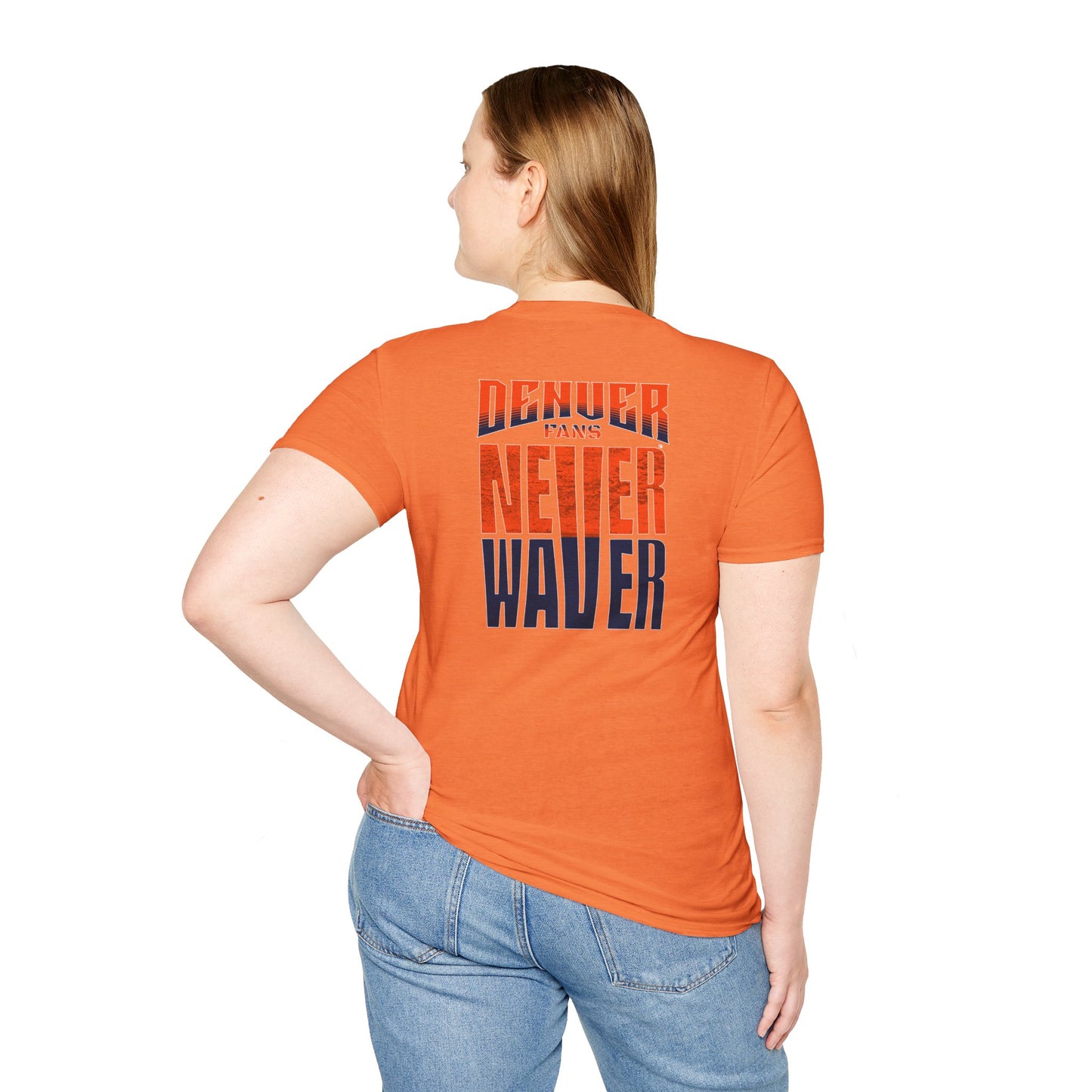 Denver Fans Never Waver Unisex Softstyle T-Shirt