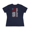 Never Waver American Flag with Golf Club Women's Cotton Tee