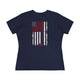 Never Waver American Flag with Golf Club Women's Cotton Tee by Printify