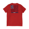 Never Waver Stylized Flag Design Unisex Jersey Short Sleeve V-Neck Tee