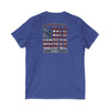 'America Never Wavers' Patriotic Shirt Unisex V-Neck Tee
