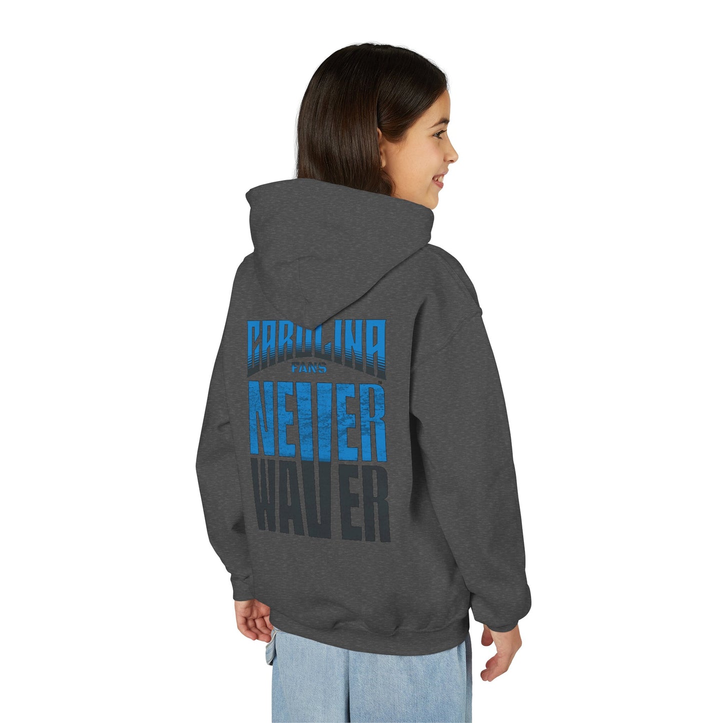 Carolina Fans Never Waver Youth Heavy Blend Hooded Sweatshirt