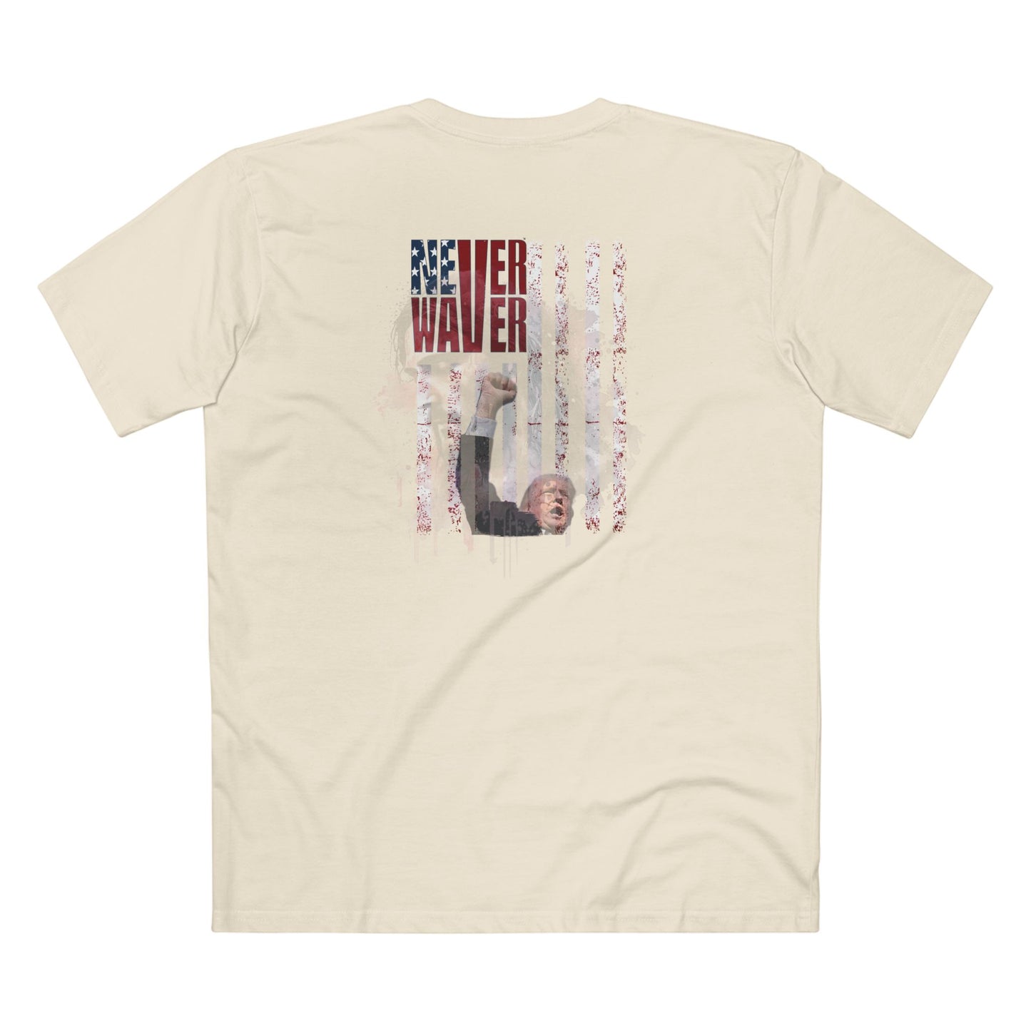 Never Waver Jesus Protecting America And Trump Men's Staple Tee