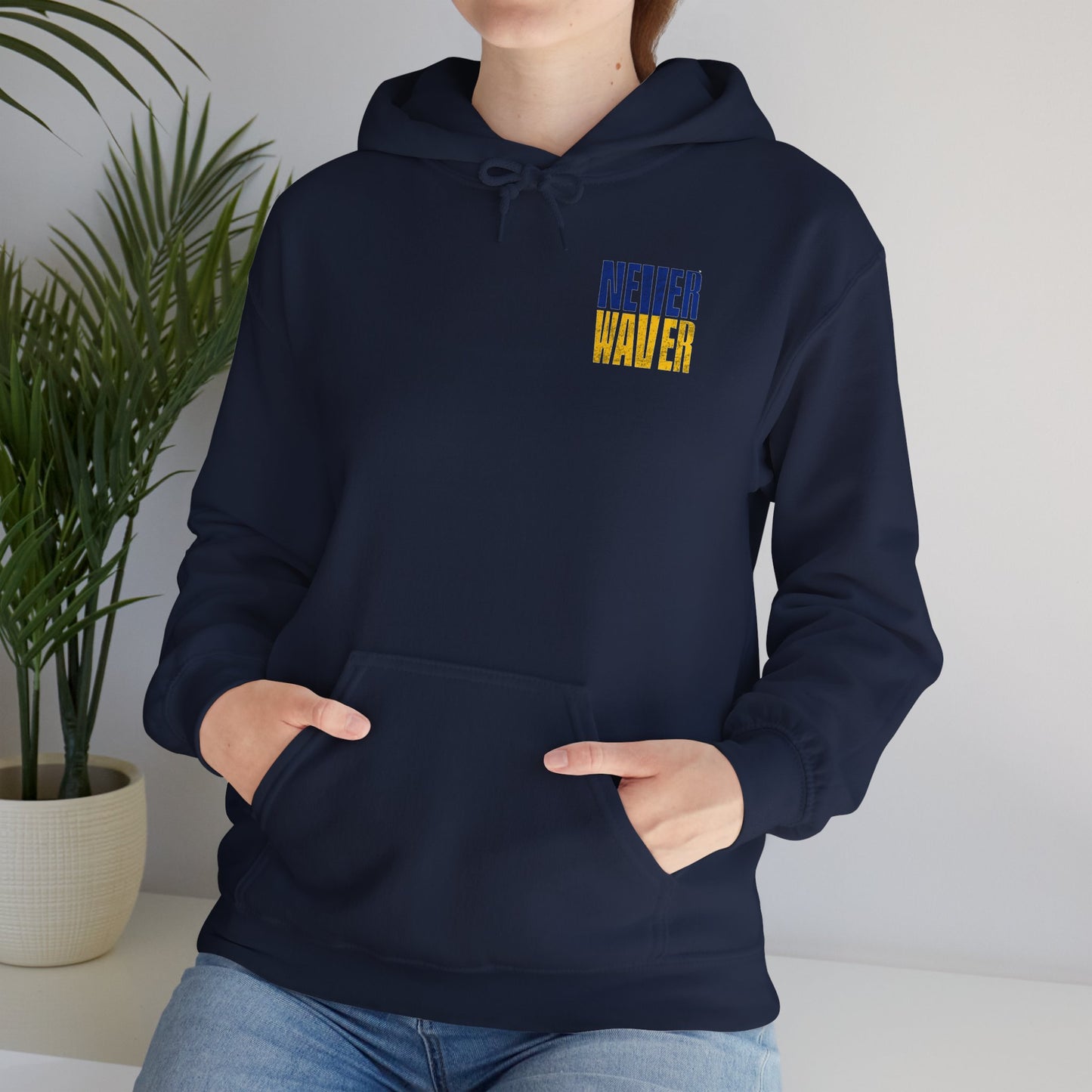 Inspired Unisex Heavy Blend™ Hooded Sweatshirt -Los Angeles Fans NEVER WAVER Graphic