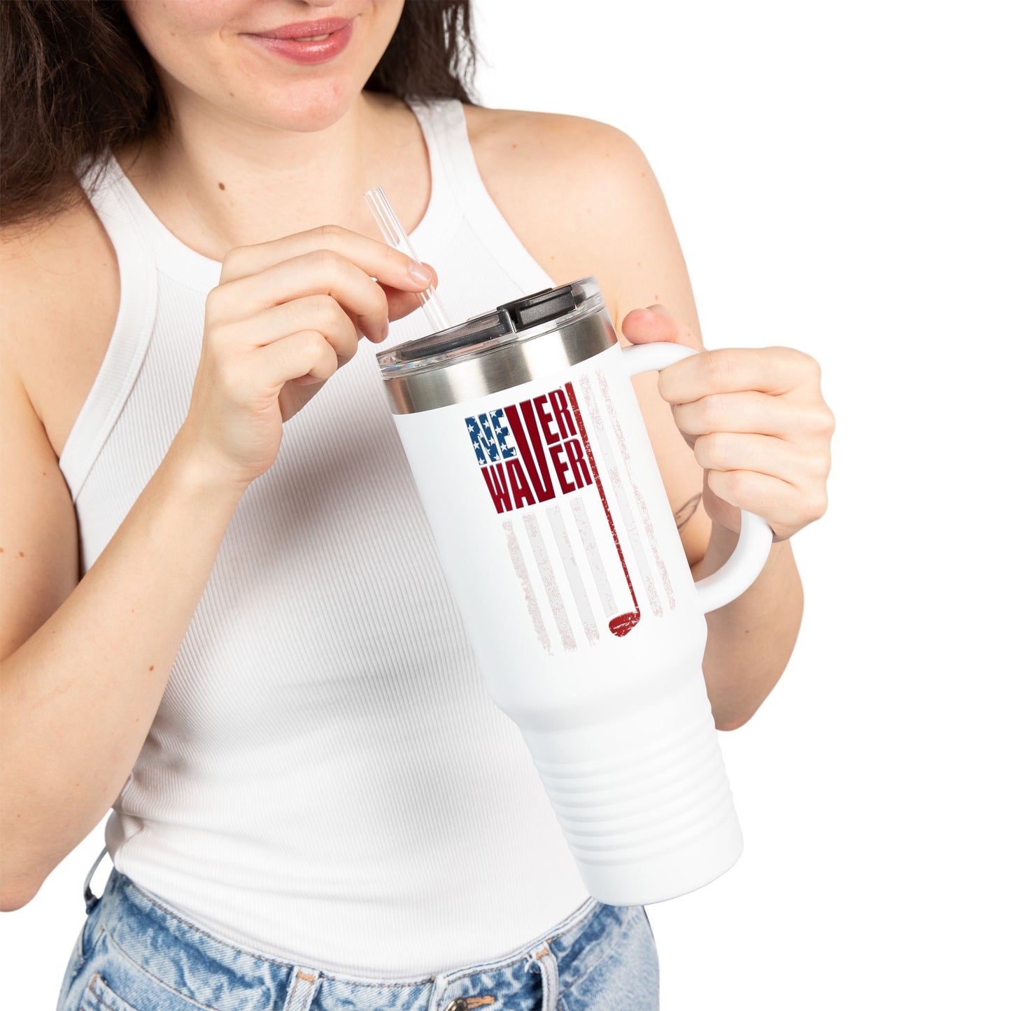 "Never Waver Golf" - Insulated Travel Mug - 40oz Sporty Drinkware
