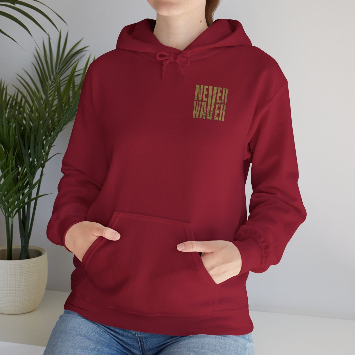 New Orleans Fans Never Waver Unisex Heavy Blend™ Hoodie - Motivational Sweatshirt for Fans