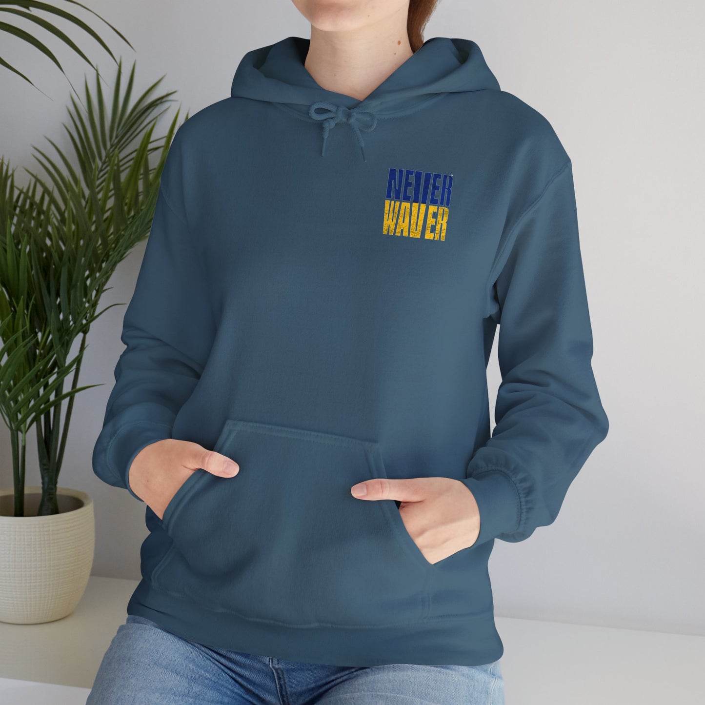 Inspired Unisex Heavy Blend™ Hooded Sweatshirt -Los Angeles Fans NEVER WAVER Graphic