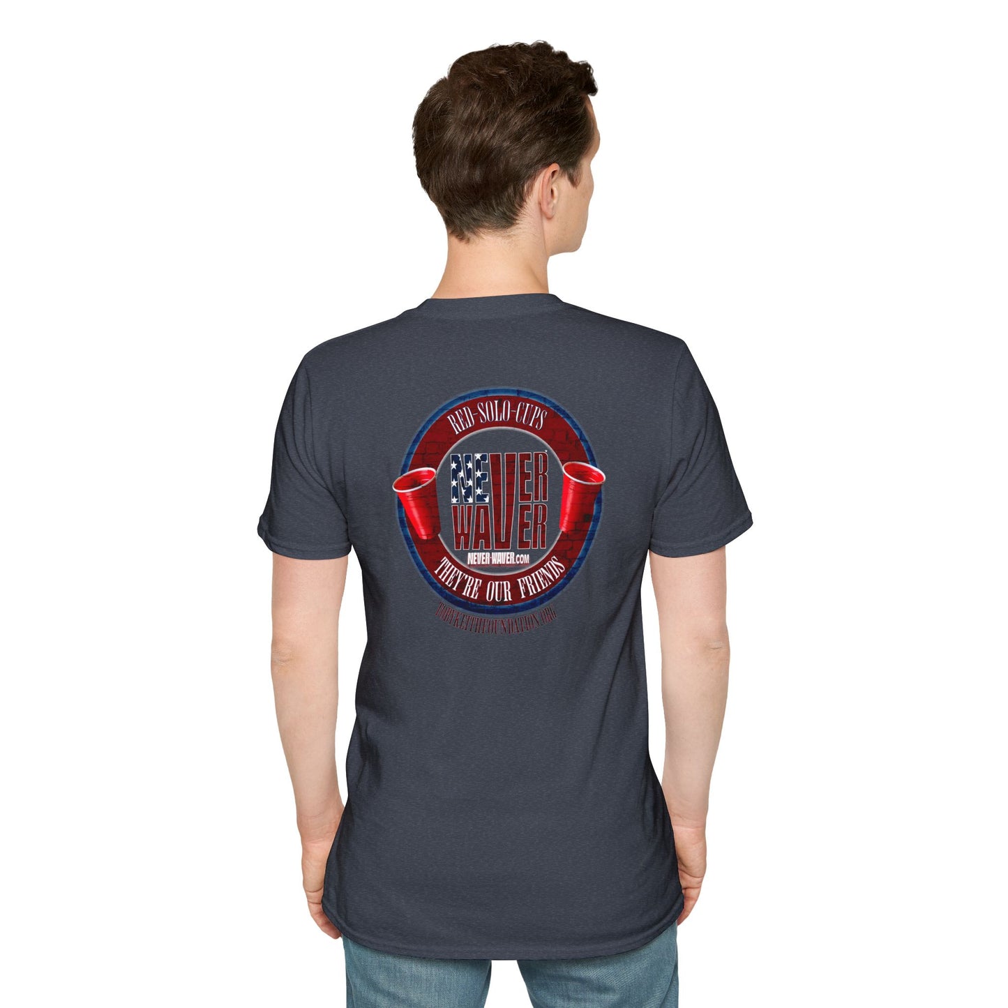 'Red Solo Cups Never Waver They Are Our Friends' with profits going to the Toby Keith Foundation. Unisex soft style T-shirt