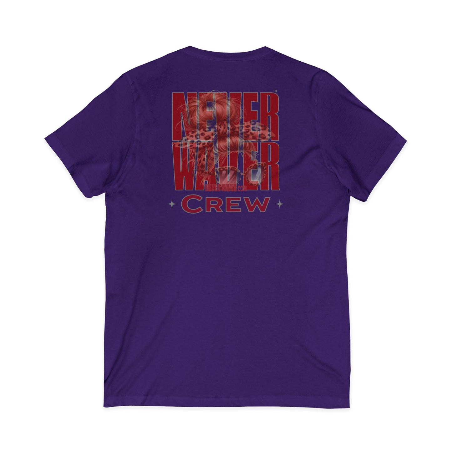 Never Waver Inspirational Crew T-Shirt Unisex V-Neck Tee