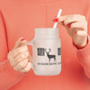 Never Waver Best Buckin' Dad Ever Mason Jar with Straw - Perfect Gift for Father's Day or Independence Day