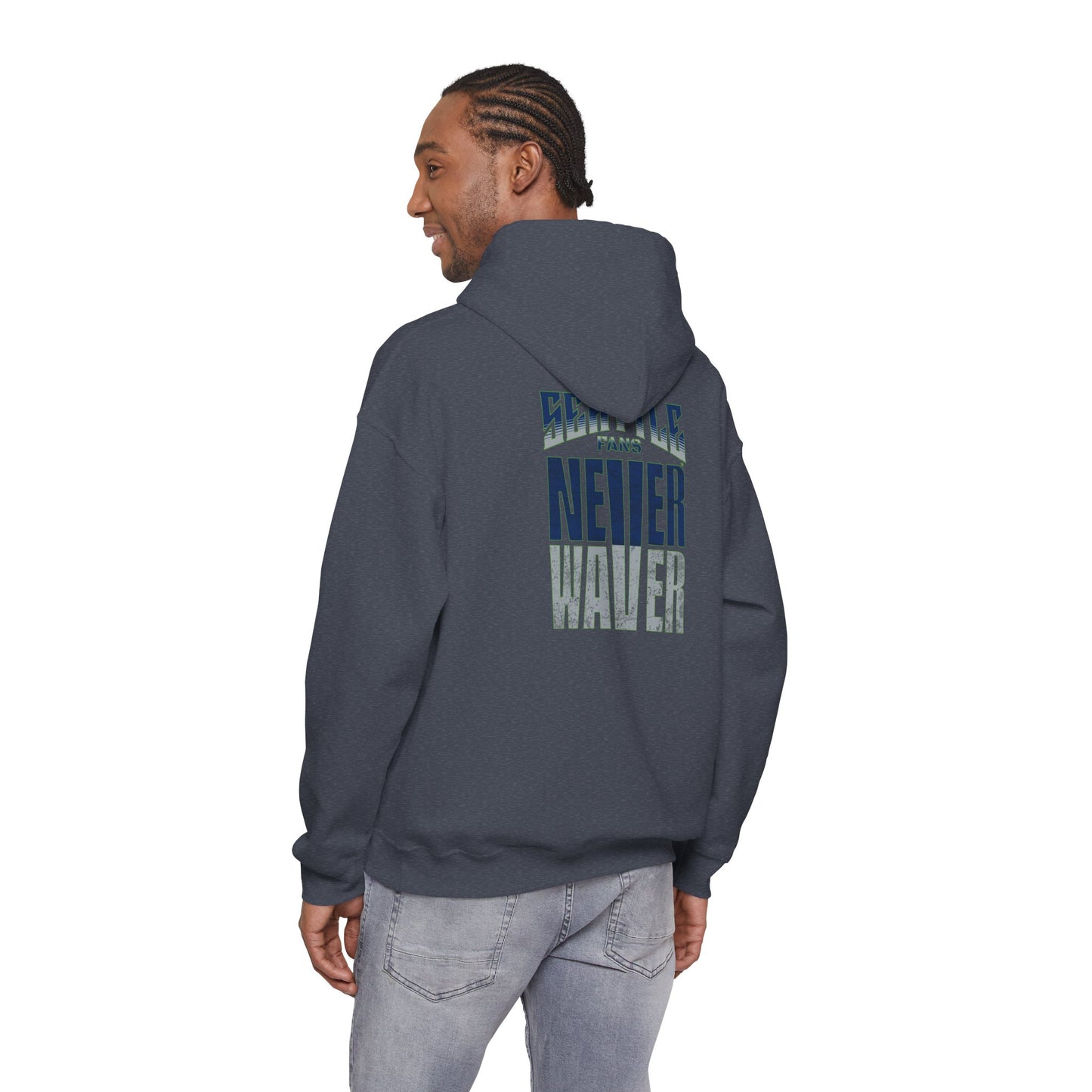 Seattle Fans Never Waver Unisex Heavy Blend™ Hooded Sweatshirt
