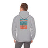 Miami Fans  NEVER WAVER w Leopard Football | Cozy Streetwear for Every Day Unisex Heavy Blend™ Hooded Sweatshirt -
