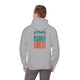 Miami Fans NEVER WAVER w Leopard Football | Cozy Streetwear for Every Day Unisex Heavy Blend™ Hooded Sweatshirt - by Printify