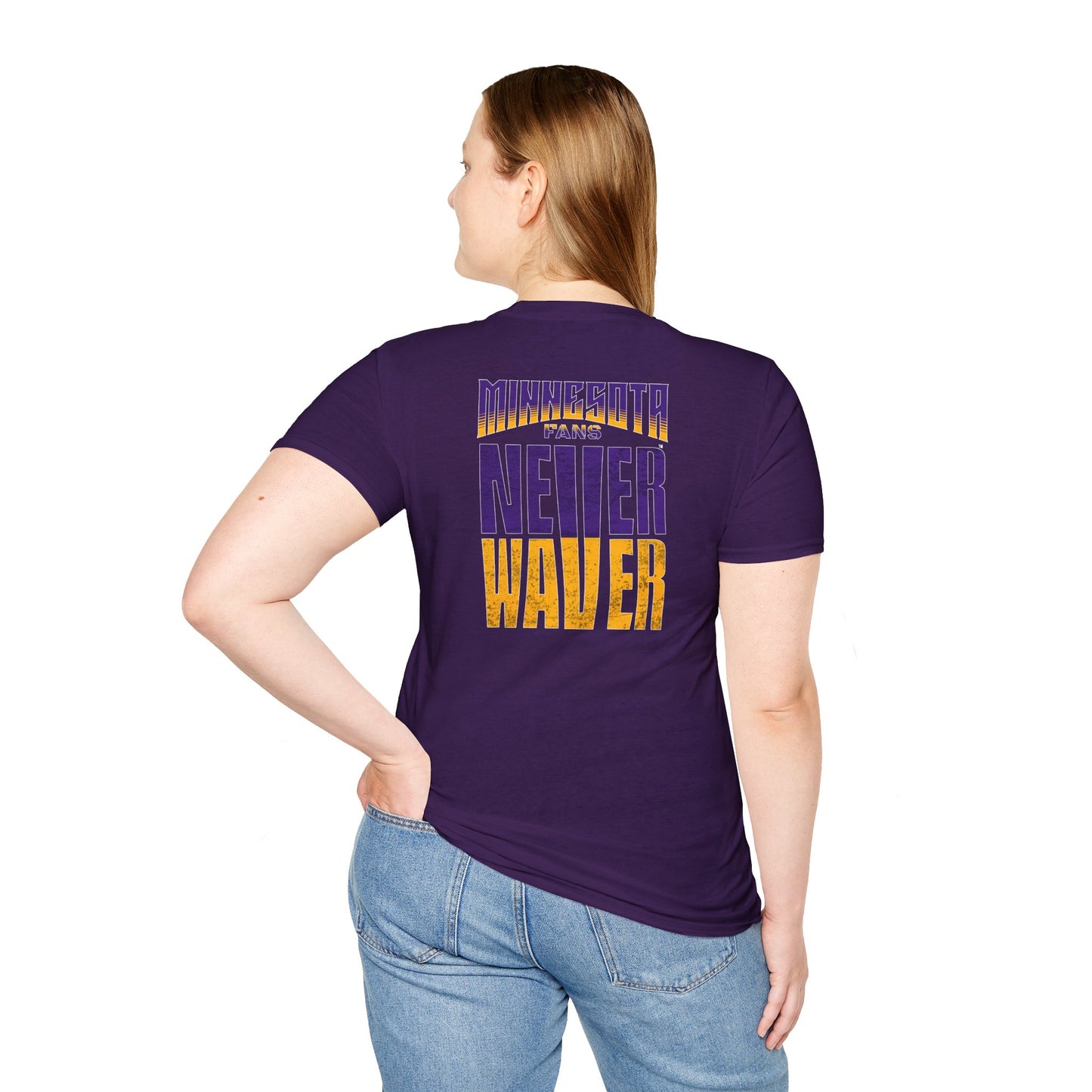 Minnesota Fans Never Waver Unisex Softstyle T-Shirt