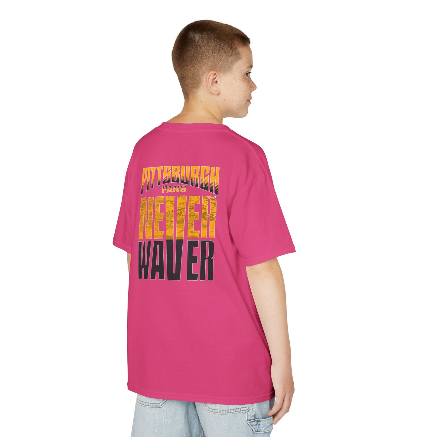 Pittsburgh Fans Never Waver Kids Heavy Cotton™ Tee