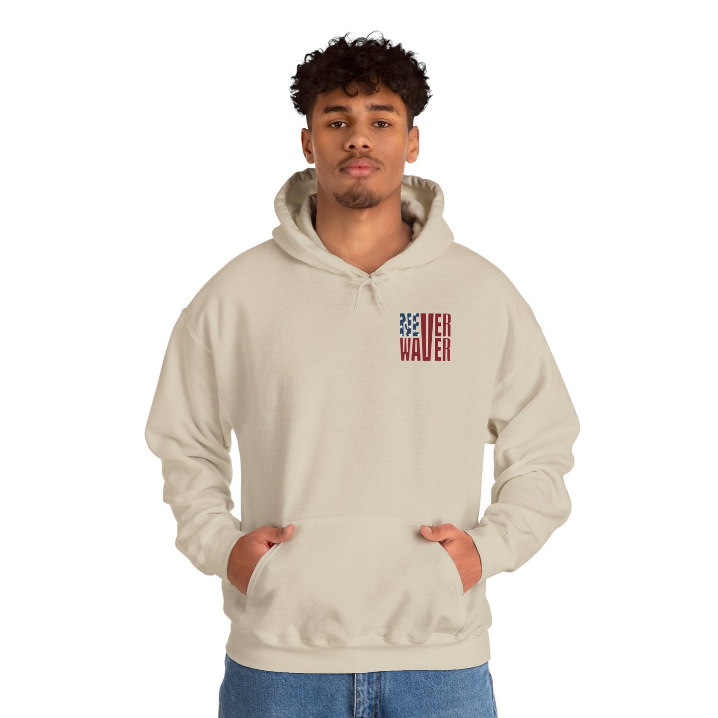 'New York Fans Never Waver' American Flag Design Unisex Heavy Blend™ Hoodie