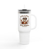 Never Waver Just A Mom Trying Not to Raise A&&holes Insulated Travel Mug