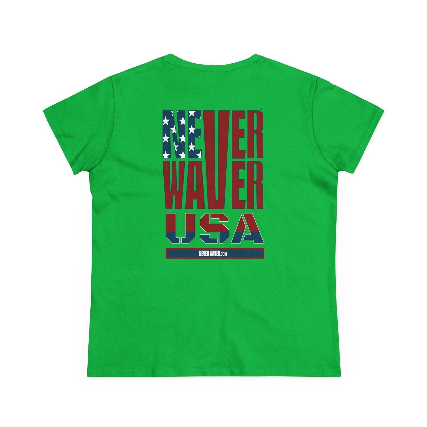 Never Waver USA Women's Midweight Cotton Tee