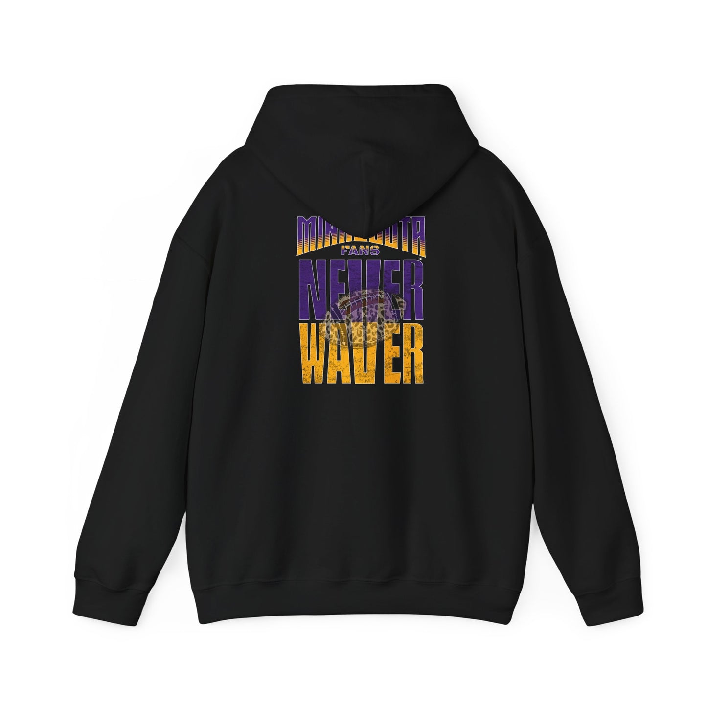 Minnesota Fans Never Waver w Leopard Football Unisex Heavy Blend™ Hoodie