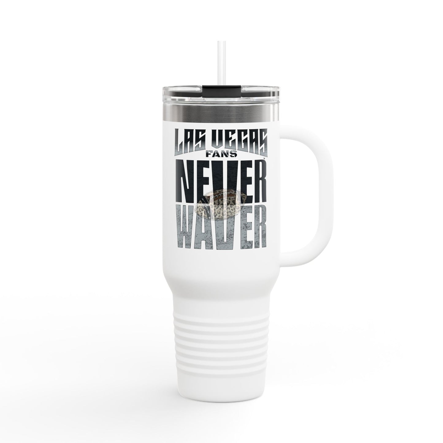 Las Vegas Fans Never Waver W-Leopard Football Insulated Travel Mug, 40oz