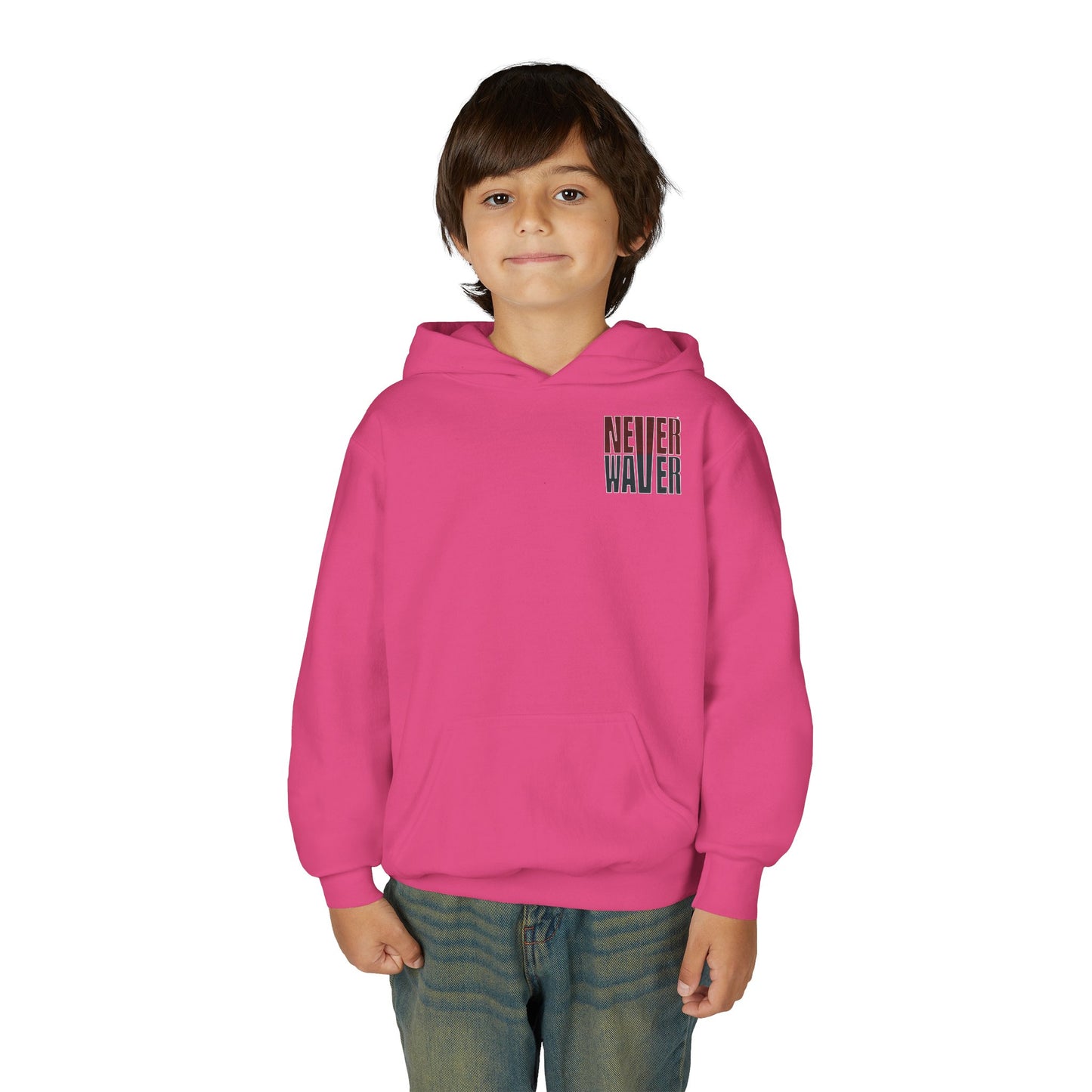 Atlanta Fans Never Waver Youth Heavy Blend Hooded Sweatshirt