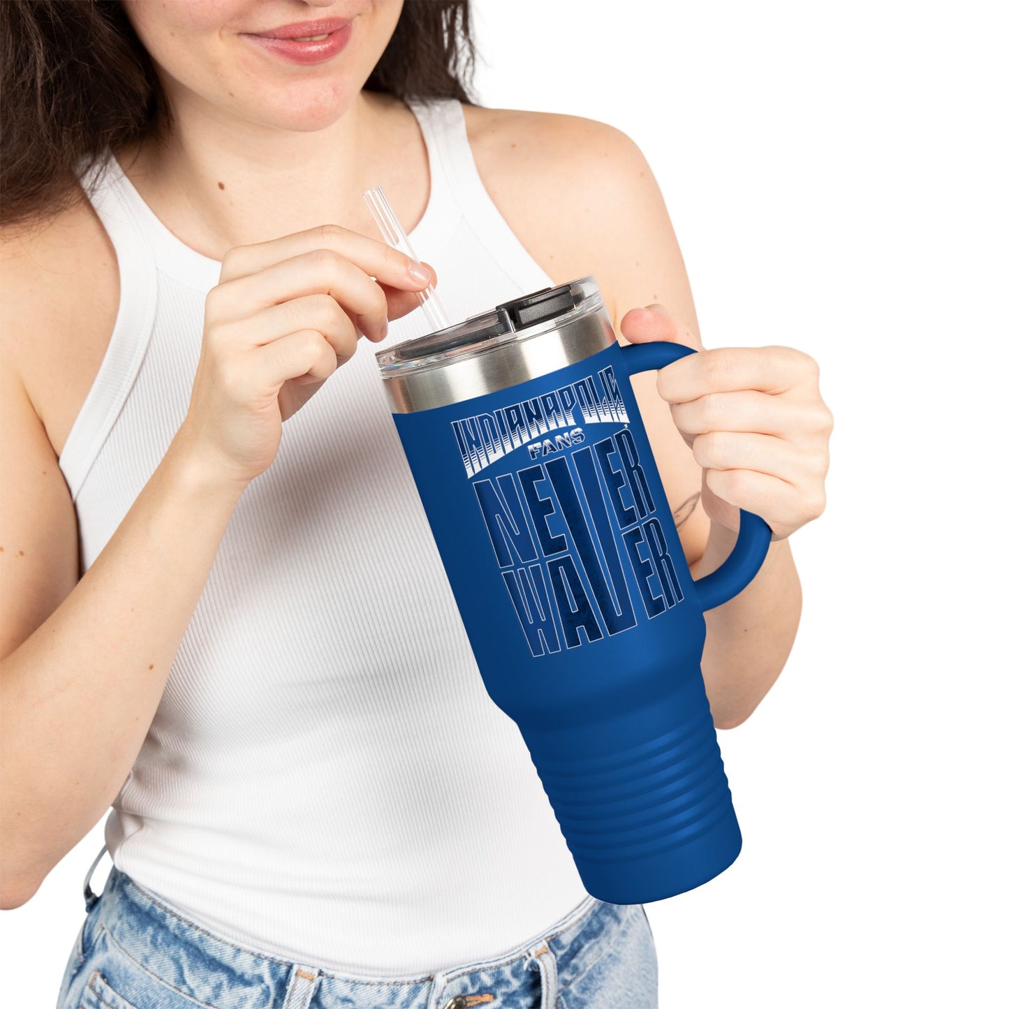 Indianapolis Fans Never Waver Insulated Travel Mug, 40oz