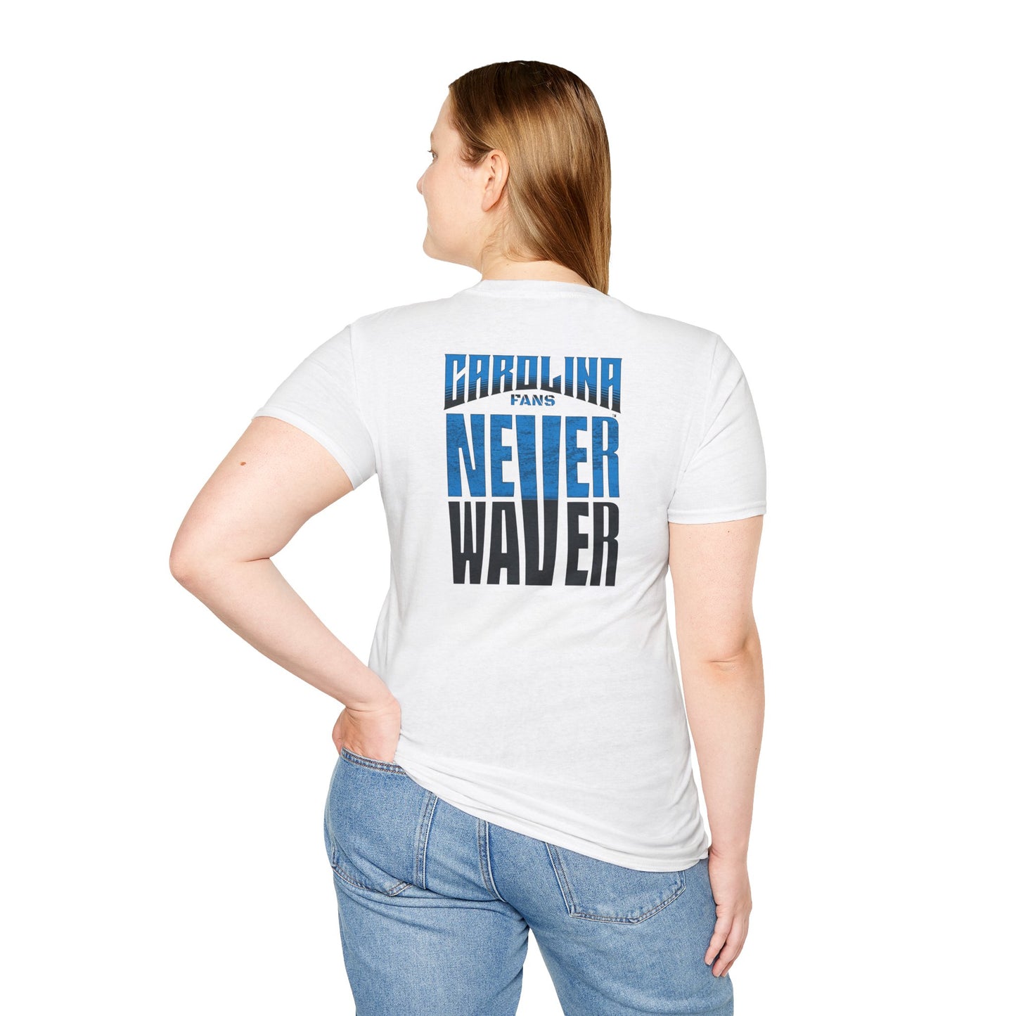 Carolina Fans Never Waver Unisex Softstyle T-Shirt