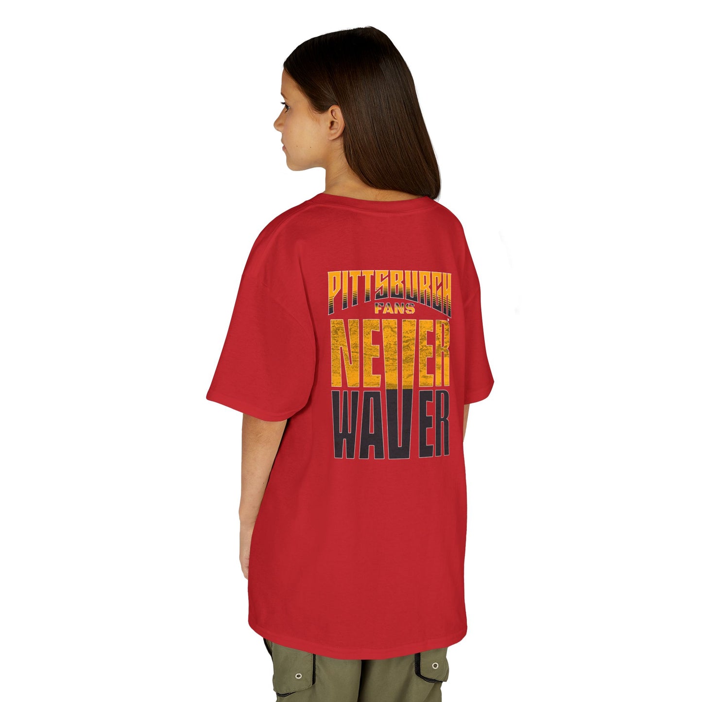 Pittsburgh Fans Never Waver Kids Heavy Cotton™ Tee