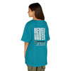 Never Waver” Jesus a bold, eye-catching design that reflects a steadfast faith and confidence in Christ.