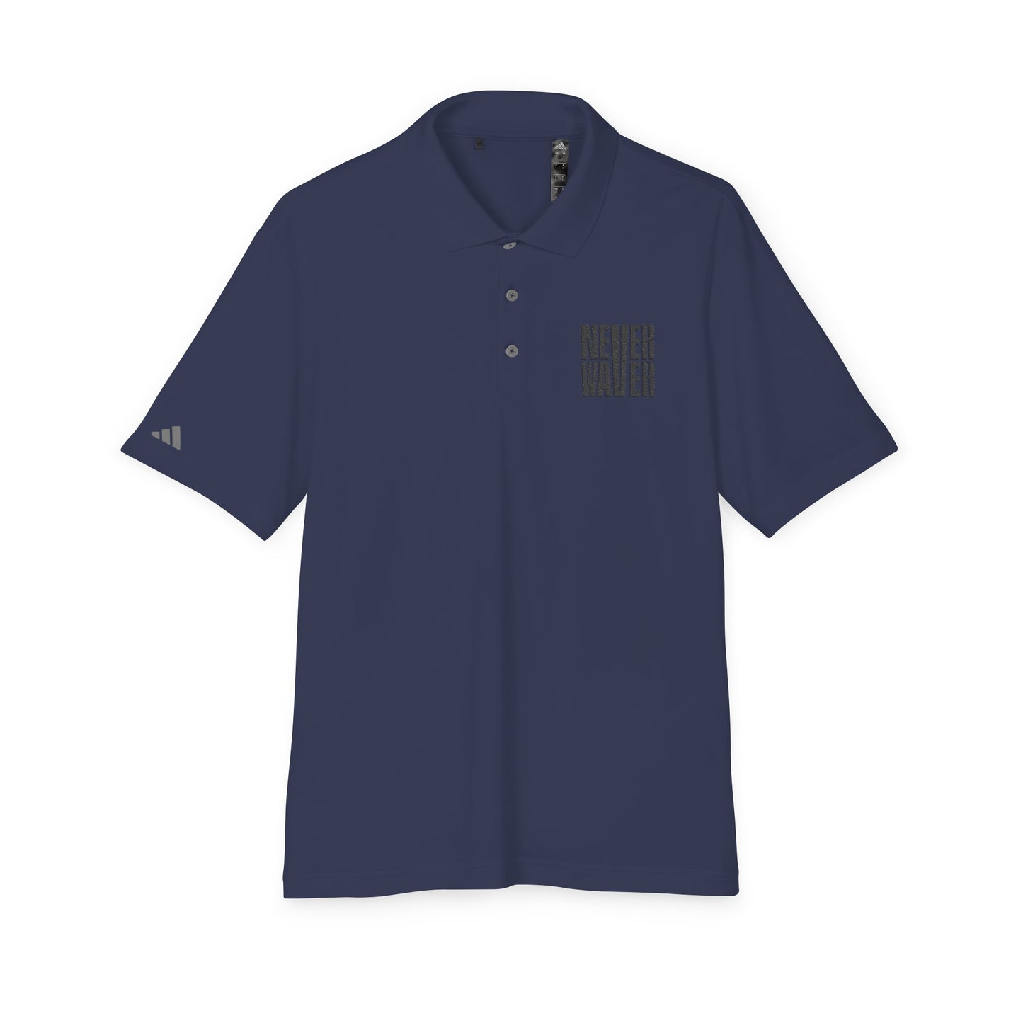 Never Waver Embroidered adidas Unisex Performance Polo