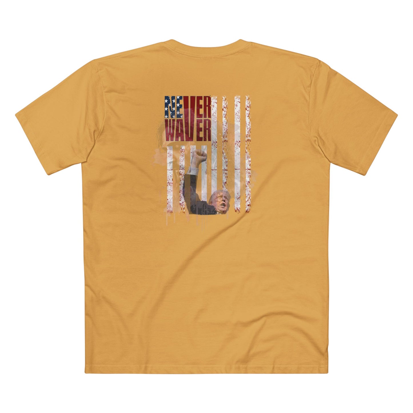 Never Waver Jesus Protecting America And Trump Men's Staple Tee