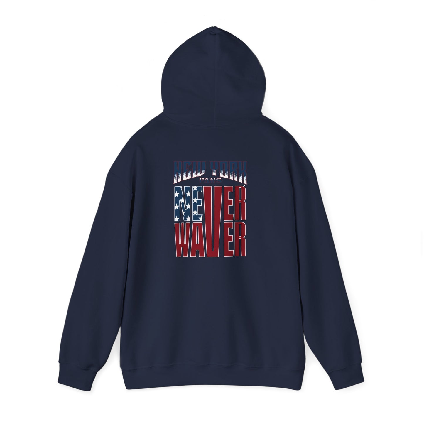 'New York Fans Never Waver' American Flag Design Unisex Heavy Blend™ Hoodie