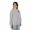 Never Waver Back The Blue  Vintage-Inspired Youth Hoodie with American Flag Design