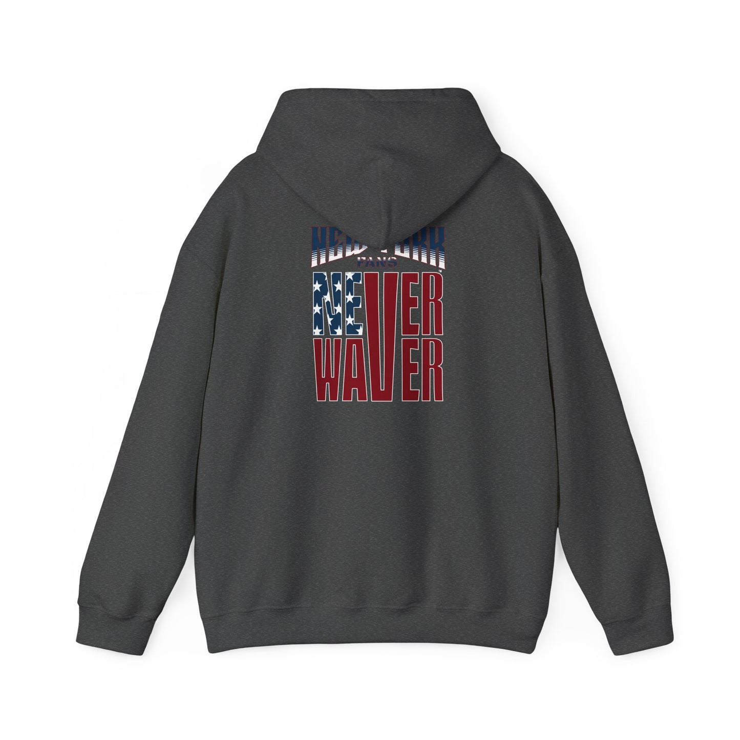'New York Fans Never Waver' American Flag Design Unisex Heavy Blend™ Hoodie