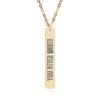 Engraved Vertical Bar Necklace YOU Never Waver